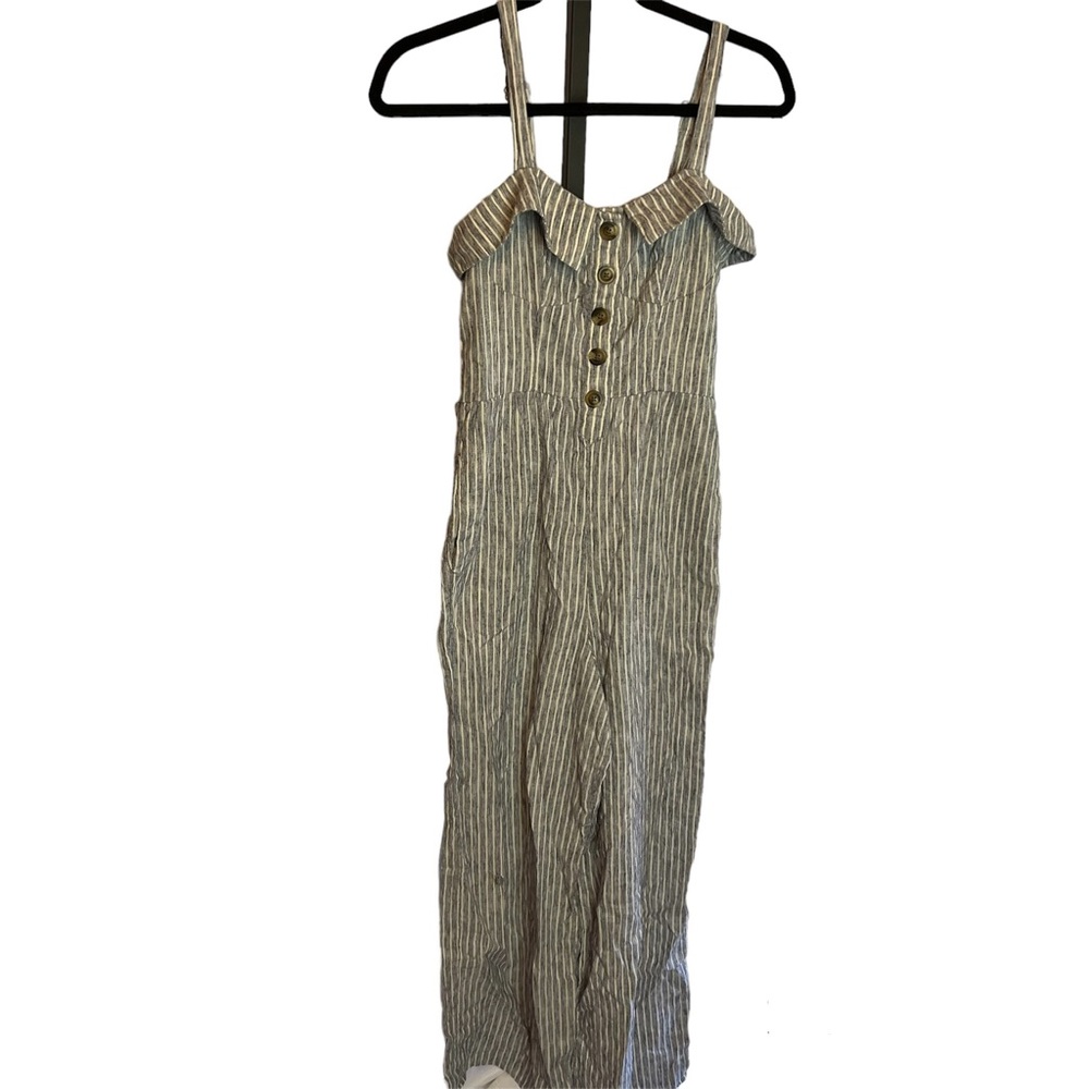 American Eagle Outfitters Blue and White Striped Jumpsuit, size 4